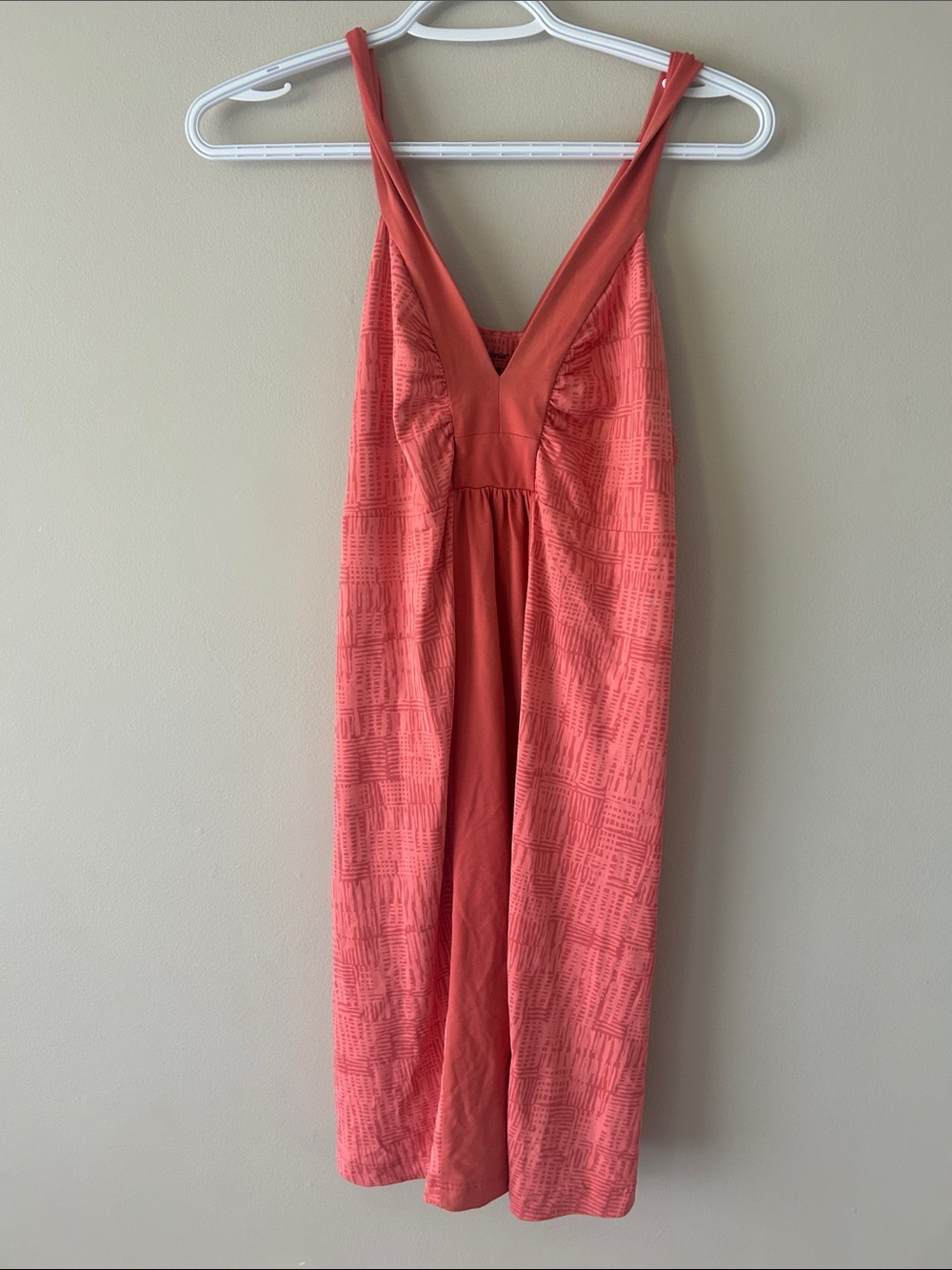 Patagonia Coral V-Neck Sleeveless Midi Dress